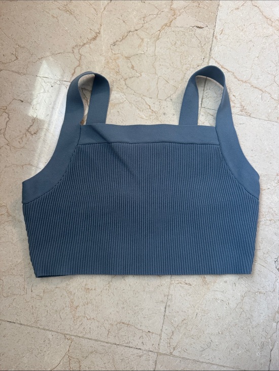 Aritzia Tops - Aritzia Ribbed Crop Top in Slate Blue